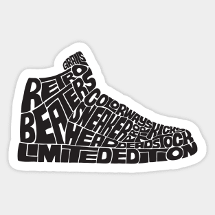 Sneakerhead detailed black Sticker